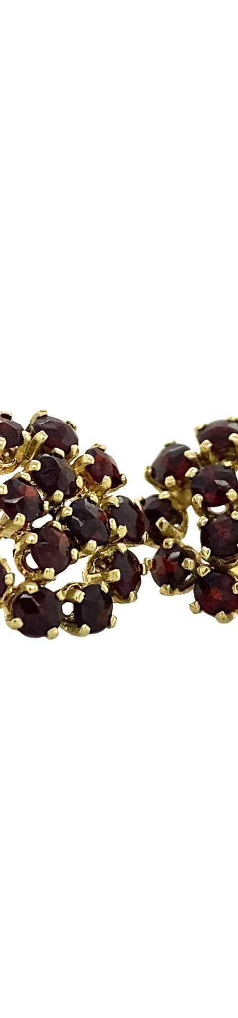 Vintage 14K Gold Stud Earrings with Garnet
